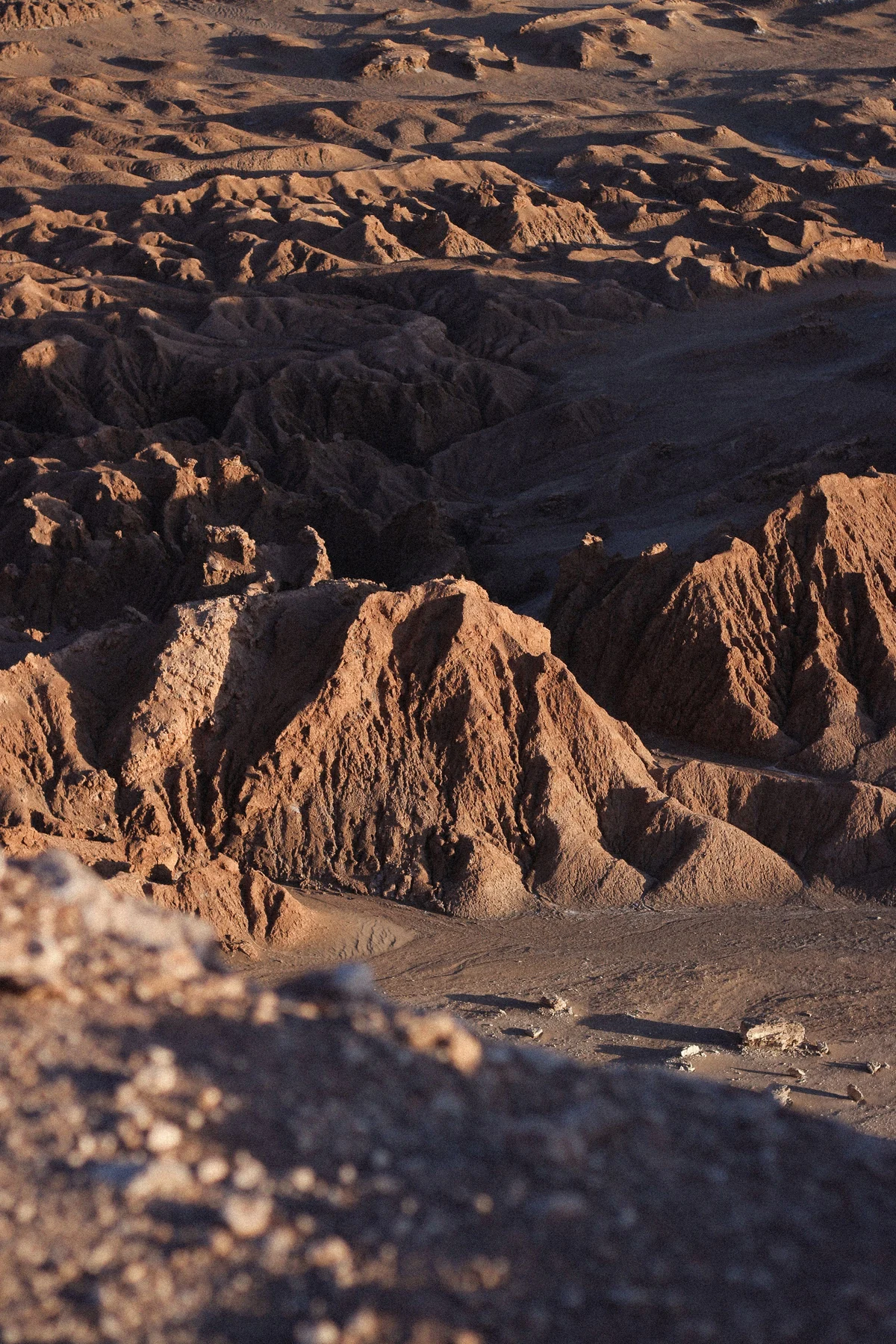 Paredões de rocha e sal no Valle de la Luna