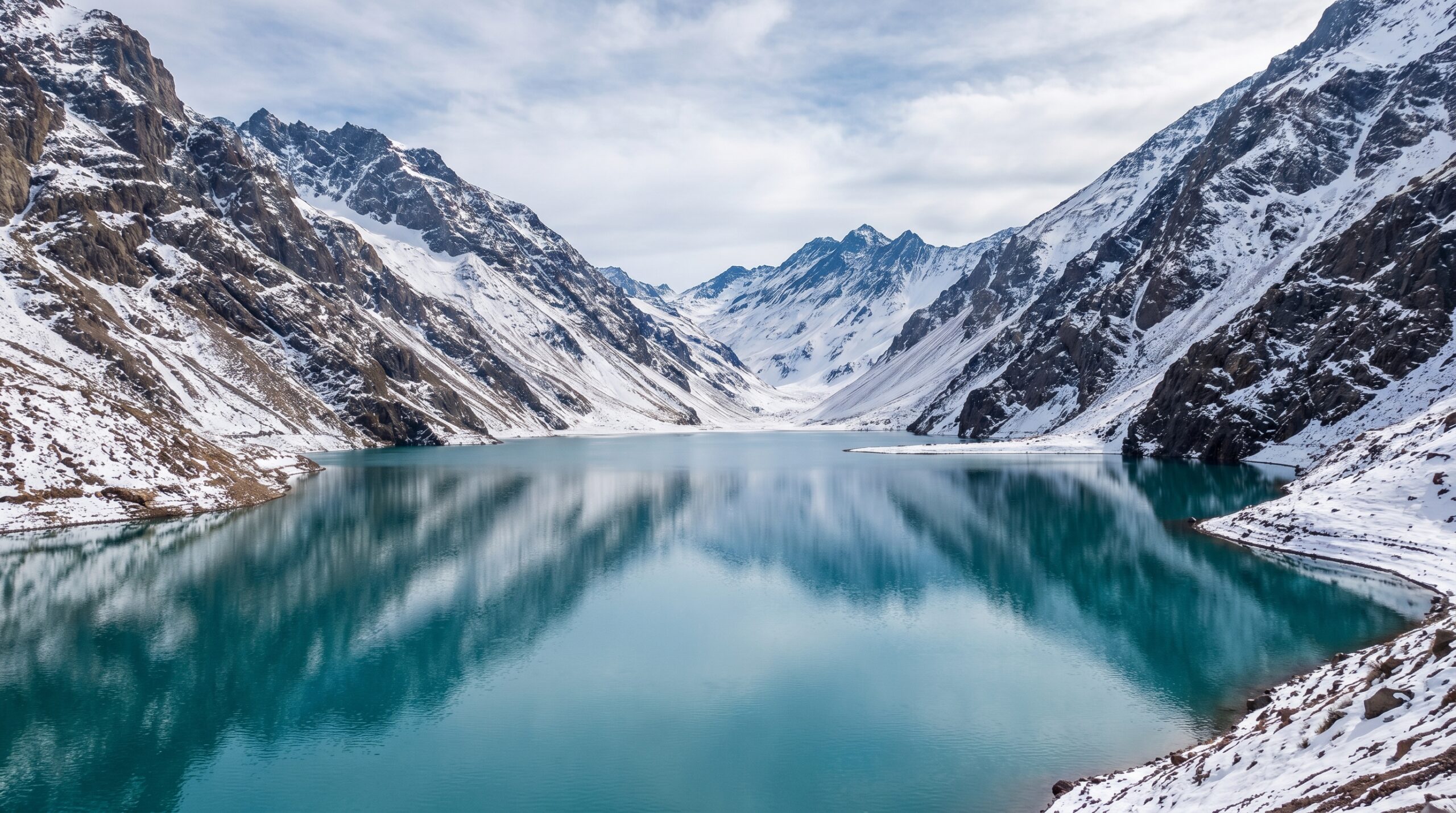 Embalse El Yeso azul-turquesa no Cajón del Maipo